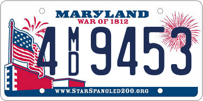 MD license plate 4MD9453