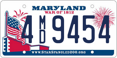 MD license plate 4MD9454