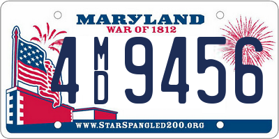 MD license plate 4MD9456