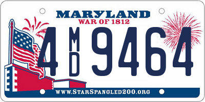 MD license plate 4MD9464