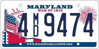 MD license plate 4MD9474