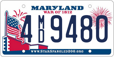 MD license plate 4MD9480