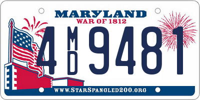 MD license plate 4MD9481