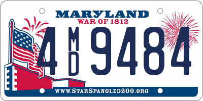 MD license plate 4MD9484