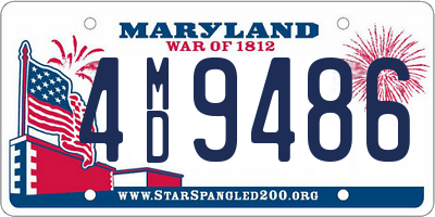 MD license plate 4MD9486