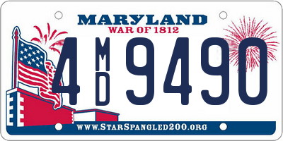 MD license plate 4MD9490