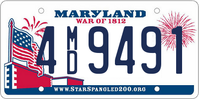 MD license plate 4MD9491