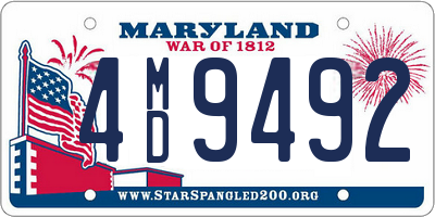 MD license plate 4MD9492