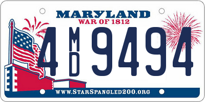 MD license plate 4MD9494