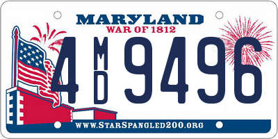 MD license plate 4MD9496