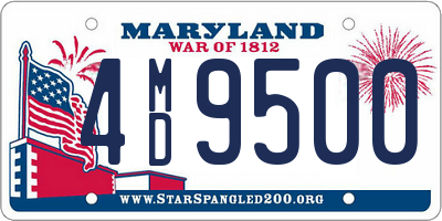 MD license plate 4MD9500