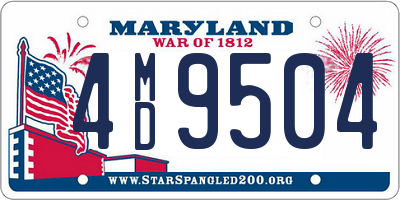 MD license plate 4MD9504