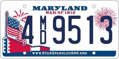 MD license plate 4MD9513