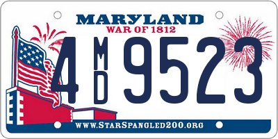 MD license plate 4MD9523