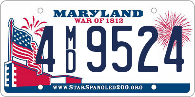 MD license plate 4MD9524