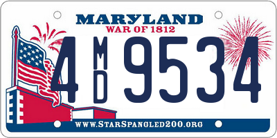 MD license plate 4MD9534