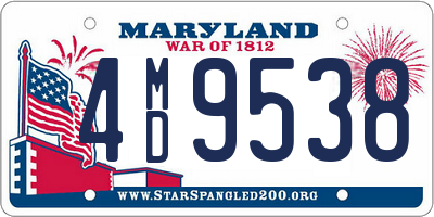 MD license plate 4MD9538