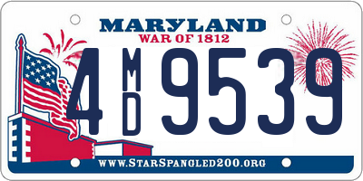 MD license plate 4MD9539