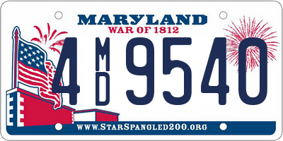 MD license plate 4MD9540