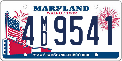 MD license plate 4MD9541