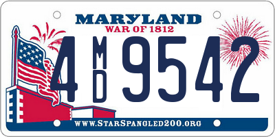 MD license plate 4MD9542