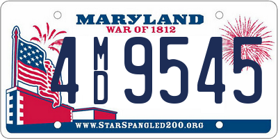 MD license plate 4MD9545