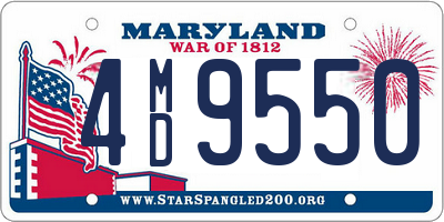 MD license plate 4MD9550