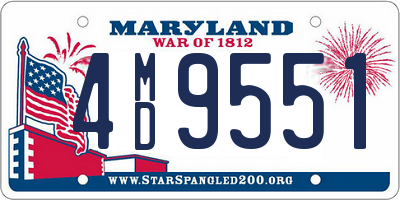 MD license plate 4MD9551