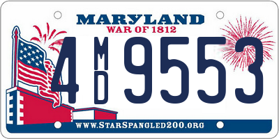 MD license plate 4MD9553