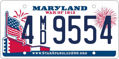 MD license plate 4MD9554