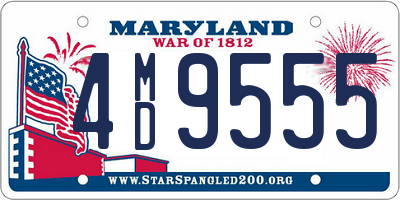 MD license plate 4MD9555