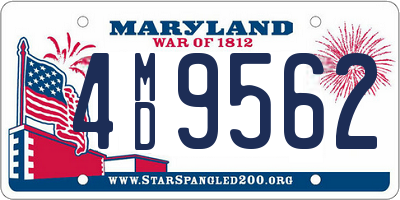 MD license plate 4MD9562