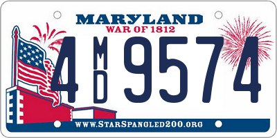 MD license plate 4MD9574