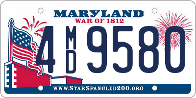 MD license plate 4MD9580