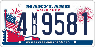 MD license plate 4MD9581