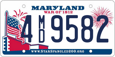 MD license plate 4MD9582