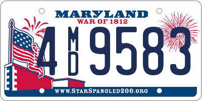 MD license plate 4MD9583