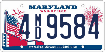 MD license plate 4MD9584