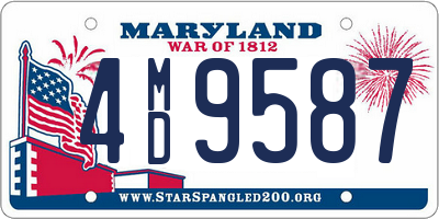 MD license plate 4MD9587