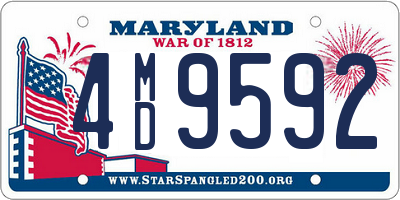 MD license plate 4MD9592