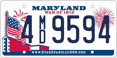 MD license plate 4MD9594