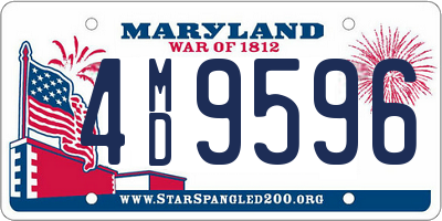 MD license plate 4MD9596