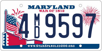 MD license plate 4MD9597