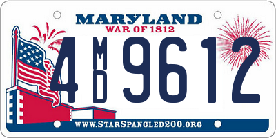 MD license plate 4MD9612