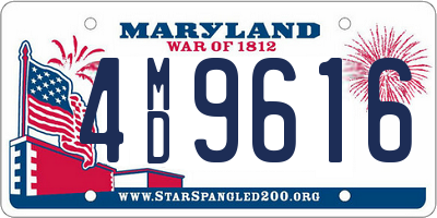 MD license plate 4MD9616