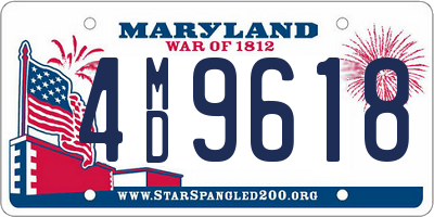 MD license plate 4MD9618