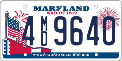 MD license plate 4MD9640