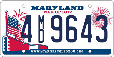 MD license plate 4MD9643