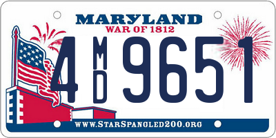 MD license plate 4MD9651