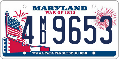 MD license plate 4MD9653